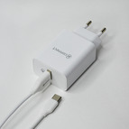 СЗУ AVconnect GF-U3, USB-выход QC 3.0 18W, 3A, с кабелем TYPE-C, цвет: белый
