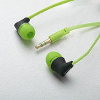 Наушники  MP-3 GEnergy AUDIO 2212, цвет: зелёный, плоский провод