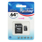 64Gb MicroSD SmartBuy Class10 с адаптером