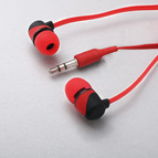 Наушники  MP-3 GEnergy AUDIO 2211, цвет: красный, плоский провод