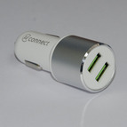 АЗУ AVconnect C10 на 2 USB выхода 3100 mAh, цвет: белый с серым