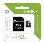 32Gb MicroSDHC SmartBuy Class10 c адаптером